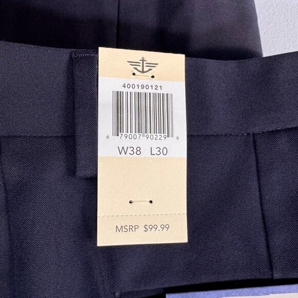 NWT Dockers mens Dark Navy pro style straight fit pants 38/30 - Picture 3 of 6